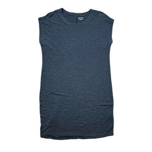 Eileen Fisher Fine Jersey Cap Sleeve Gray Grey Dress Women's Medium M T-Shirt